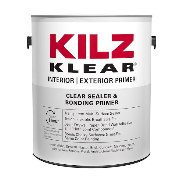 Kilz Klear Clear Flat/Matte WaterBased Primer and Sealer 1 gal L220111